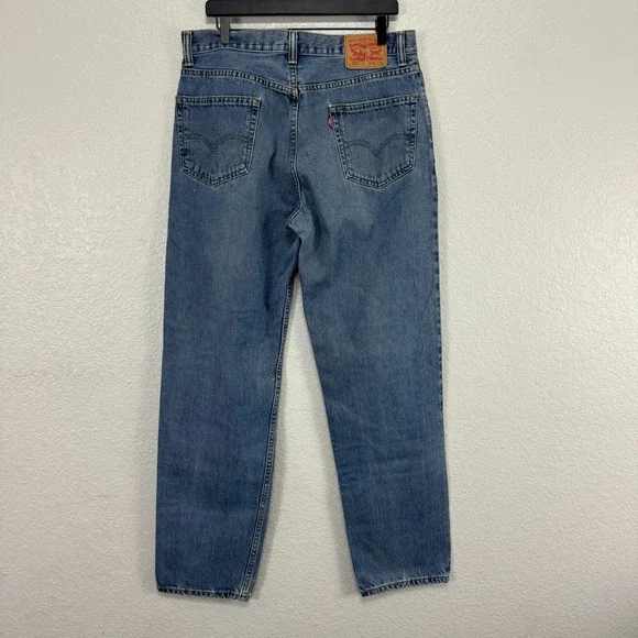Levi's 550 Straight Jeans Men 36 X 36 (fits 34x34) Blue Denim Cotton Relaxed Fit - Picture 3 of 12
